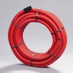 Gaine �lectrique tpc janoflex rouge dn40 50m ? r�sistante aux uv et aux chocs ? profil ext�rieur annel� ...