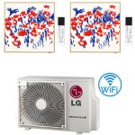 Galerie de photos du climatiseur lg artcool r32 dual split inverter 9000 + 12000 btu avec u. e. mu2r17 ...