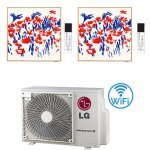 Galerie de photos du climatiseur lg artcool r32 dual split inverter 9000 + 9000 btu avec u. e. mu2r15 ...