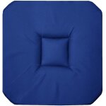 Galette de chaise 4 rabats 36 x 36 cm panama indigo