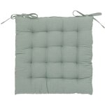 Galette de chaise anjali en coton 38x38cm vert cladon atmosphera crateur d'intrieur