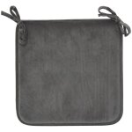 Galette de chaise lilou gris fonc� 38x38cm atmosphera cr�ateur d'int�rieur