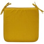 Galette de chaise lilou ocre 38x38cm atmosphera cr�ateur d'int�rieur