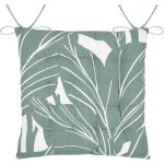 Galette de chaise motif floral vert 38x38 cm