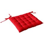 Galette de chaise pique uni  panama  38x38cm rouge
