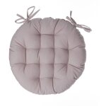 Galette de chaise     ronde beige d38cm - createur d'interieur