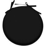 Galette de chaise ronde unie pop color 40 cm noir