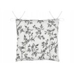 Galette de chaise style campagne chic ecru 38x38 cm