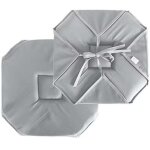 Galette de chaise uni  basic  40x40cm gris clair
