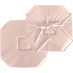 Galette de chaise uni  basic  40x40cm vieux rose
