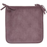 Galette de chaise uni  lilou  38x38cm parme