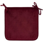 Galette de chaise uni  lilou  38x38cm rouge grenat
