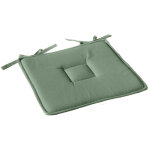 Galette de chaise uni  panama  40x40cm vert argile