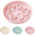 Gamelle anti glouton chat m�lamine - bol florale pour alimentation lente avec base antid�rapante - gamelle ...