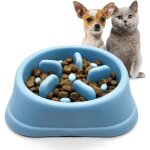 Gamelle anti glouton chat & petit chien animaux de petite taille, alimentation lente et saine, favorise ...