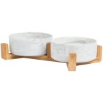 Basetbl - gamelle en cramique pour chat et chien, gamelle surleve pour nourriture et eau avec cadre ...