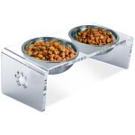 Gamelle chat sur�lev�e, gamelle chien surelevee, station d'alimentation inclinable � 15� avec support ...