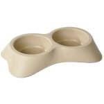 Bricoline - gamelle double pour chien et chat taupe 25x16 cm
