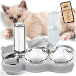 Gamelle triple pour chats et chiens avec distributeur d'eau et support et fontaine � eau petjet