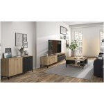 Gami - ensemble meuble tv, table basse et buffet bas - trust - chene / noir