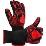 Gants de barbecue r�sistants � la chaleur jusqu'� 800 �c, universels, antid�rapants et r�sistants � la ...