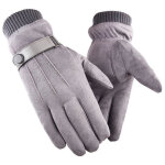 Gants chaud �cran tactile pour homme femme thermiques en suede doublure polaire mitaines anti - glisse ...