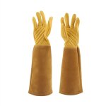 Gants en cuir de jardinage pour �lagage de roses gant de travail long anti - crevaison r�sistant � l'usure ...