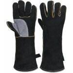 Gants rsistants au feu et  la chaleur extrmes, cuir avec coutures en kevlar, parfaits pour chemine, ...