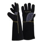 Gants résistants au feu et à la chaleur extrêmes, cuir avec coutures en kevlar, parfaits pour cheminée, ... Gants résistants au feu et à la chaleur extrêmes, cuir avec coutures en kevlar, parfaits pour cheminée, ...