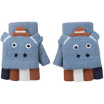 Gants d'hiver en laine tricot�e pour enfants holiberty, chauds et convertibles, sans doigts, avec moufles ...