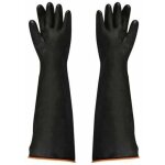 Gants industriels en latex noir r�sistants aux acides et aux alcalis gants anti - chimiques brillants ...