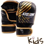 Gants de mma stormcloud lynx pour enfants, noir / or, 198 g, taille junior, taille l