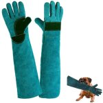 Gants et rouleaux de toilettage chien, les gants en cuir de vache anti - d�chirure et anti - morsure ...