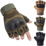 Gants tactiques demi - doigts pour paintball, airsoft, moto, chasse, cyclisme, tir, randonn�e, camping, ...