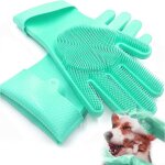 Gant de toilettage pour chien chat, gants de massage en silicone souple, brosse douce pour chats, chiens ...