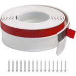 Garage door seal, pvc multipurpose weatherproof, easy to cut, leaves dirt, weather protection, with nails ...