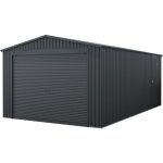 Garage mtallique 19, 52m2 jarama - 576x338x243cm - abri voiture extrieur - grande porte enroulable ...