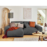 Lisa design - garance - canapé d'angle réversible - 4 places - en velours côtelé - gris foncé Lisa design - garance - canapé d'angle réversible - 4 places - en velours côtelé - gris foncé