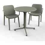 Garbar bini - one fauteuil - table int�rieur, ext�rieur set 2 + 1 gris verd�tre
