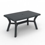 Garbar dalia table rectangulaire recycl�e int�rieur, ext�rieur 140x90 gris