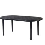 Garbar olot table ovale recycl�e ext�rieur 180x90 gris volcanique