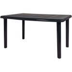 Garbar olot table rectangulaire recycl�e int�rieur, ext�rieur 140x90 gris volcanique