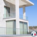 Balustrone france - garde - corps en verre feuillete et trempe 17. 12 mm (88 / 3), kit 1 ml, pose sur ...