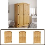 Garde - robe avec 2 portes gamme corona pin mexicain - armoire - dressing - meuble de rangement - armoire ...