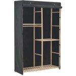 Garde - robe  3 niveaux gris 110 x 40 x 170 cm tissu