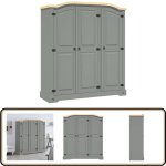 Vidaxl - garde - robe avec 3 portes gamme corona pin mexicain gris - garderobe - armoire - placard - ... Vidaxl - garde - robe avec 3 portes gamme corona pin mexicain gris - garderobe - armoire - placard - ...