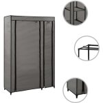 Garde - robe?armoire pliable gris 110x45x175 cm tissu cfw53938