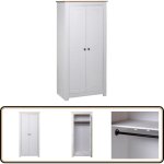 Garde - robe blanc 80x50x171, 5 cm pin massif assortiment panama - garde - robe blanche - armoire  vtements ...