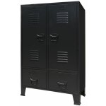 Decdeal - garde - robe métal de style industriel 67 x 35 x 107 cm noir Decdeal - garde - robe métal de style industriel 67 x 35 x 107 cm noir