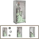 Garde - robe new york 75x45x160 cm tissu - armoire pliante - garde robe - meuble rangement - placard ...